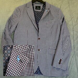 TailorByrd Sport Coat 42L Houndstooth Big & Tall